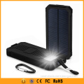 Phone Accessories Mobile Solar Power Banks 12000mAh with LED Flashlight